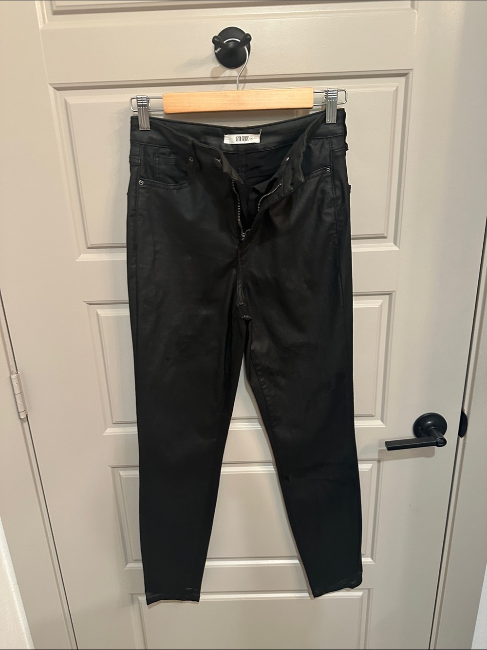 Women’s 12th Tribe Black Coated Skinny Jeans
